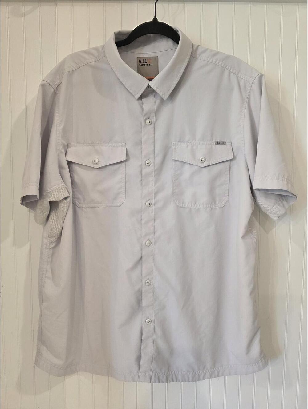 5'11 Button Down Gray Mens Shirt XLarge